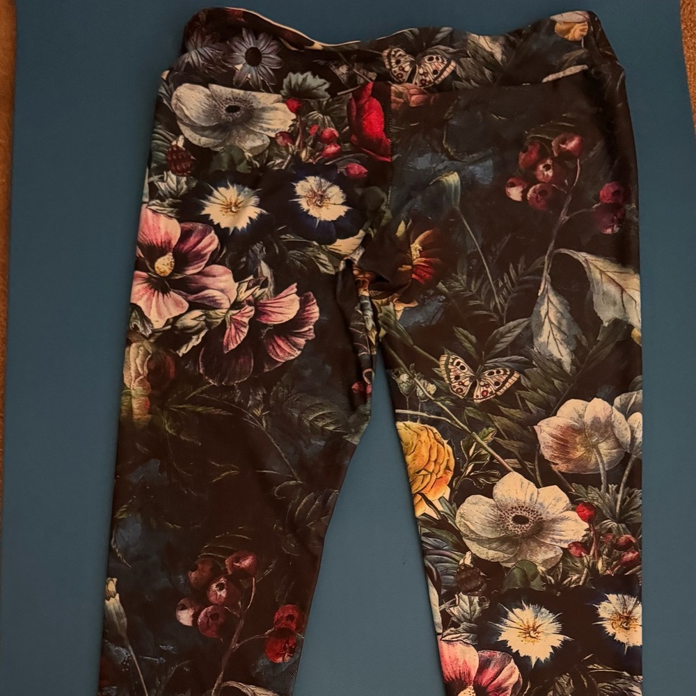 Society6 Multicolor Floral Leggings